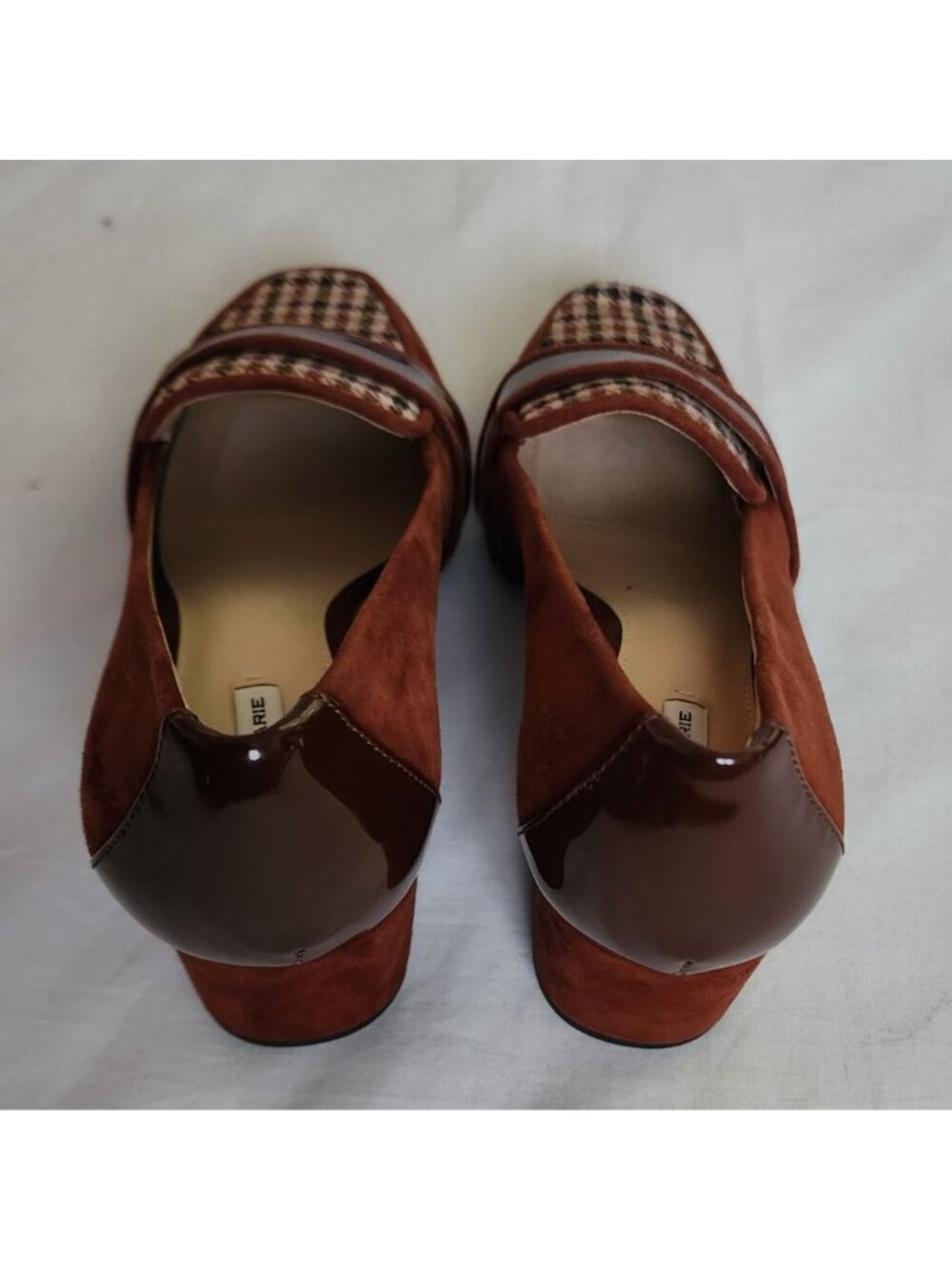Alex Marie Women's Phaidia Suede Houndstooth Block Heel Loafer Pumps Size 8.5M - Picture 6 of 16